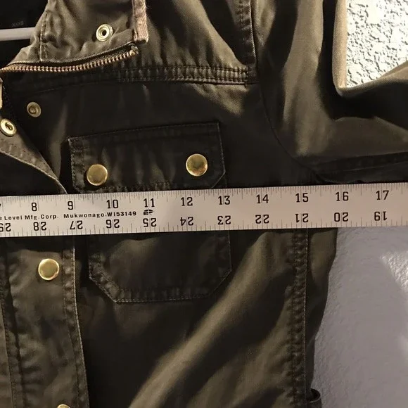 J Crew The Downtown Field Jacket Waxed Cotton Green Womens Size XXXS - Picture 9 of 12